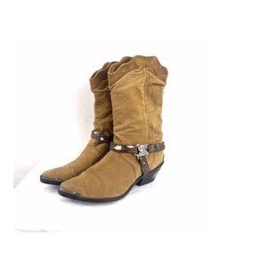 Vintage 80’s Zodiac Slouch Western Women’s Tan Brown Boots